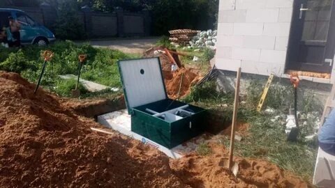 Установка септиков в деревне Сергеево, муниципальный округ Чехов, Московская область