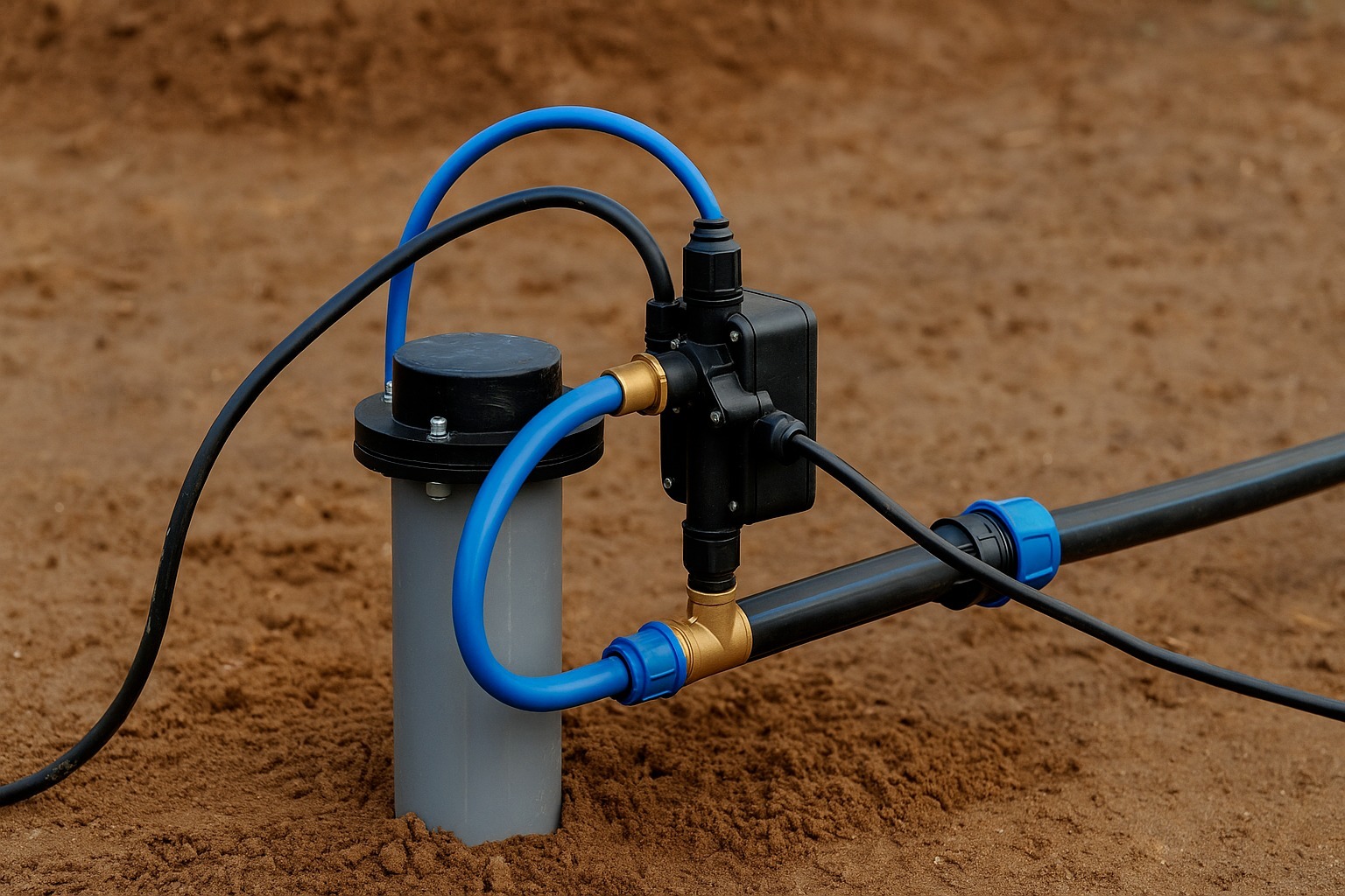 Обустройство скважины с адаптером